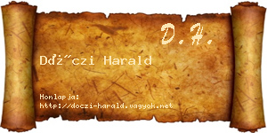 Dóczi Harald névjegykártya